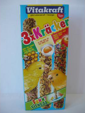 Hrana canari Vitakraft - batoane cu miere, ou si fructe